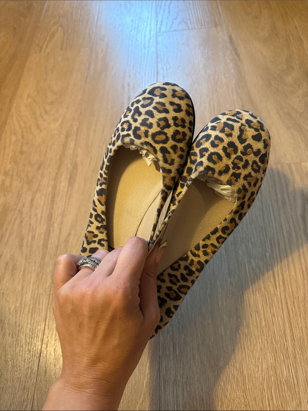 FSNY Leopard Print Ballet Flats in Tan and Black Size 9